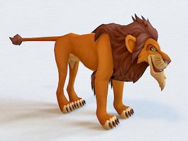 Scar The Lion King Character 3d model preview