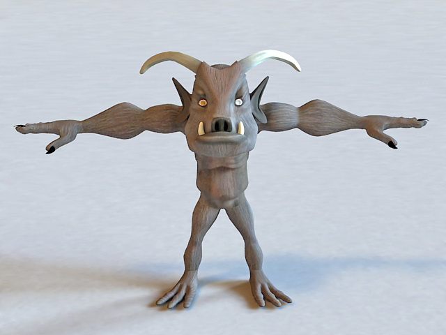 Minotaur Monster 3d rendering