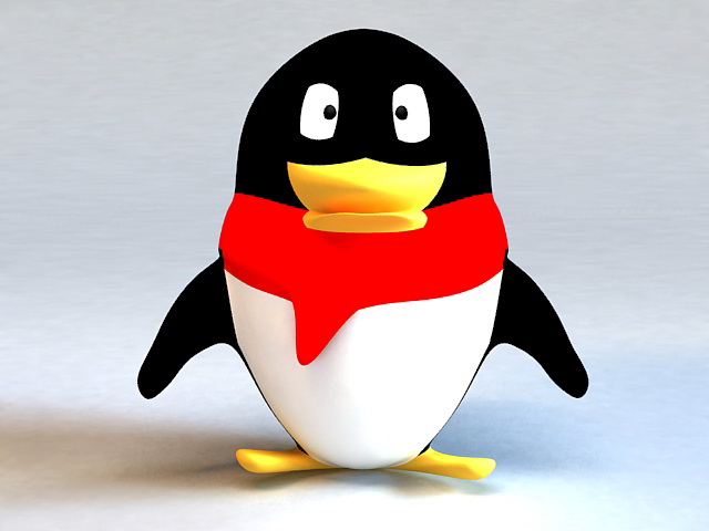 Penguin with Scarf Logo 3d model 3ds Max files free download - modeling