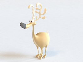 Christmas Reindeer Deer 3d model preview