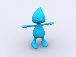 Cartoon Blue People Rigged 3d preview