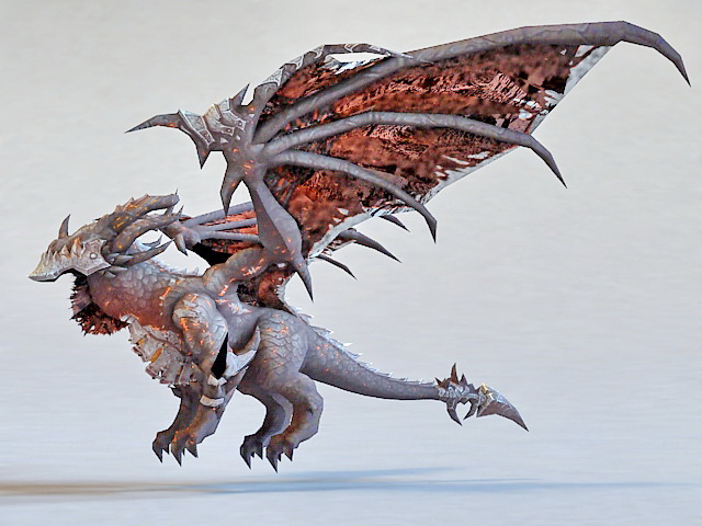 Deathwing Devil Dragon 3d rendering