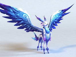 Winged Antelope 3d model preview