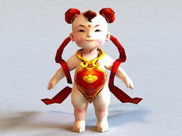 Ancient Chinese Toddler Boy 3d preview