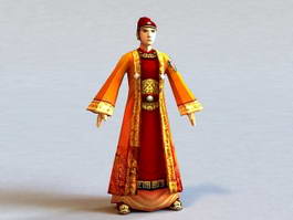 Ancient Chinese Scholar Official 3d model preview