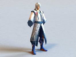 Ancient Chinese Man with No Arm 3d model preview