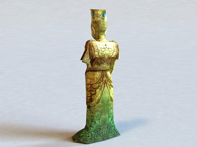 Tang Dynasty Buddha Statue 3d rendering