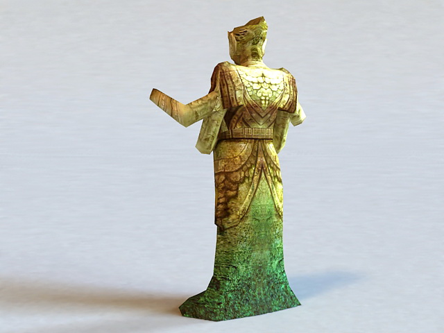 Broken Buddha Statue 3d rendering