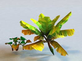 Tropical Plant Low Poly 3d model preview