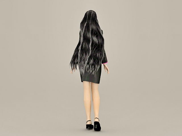 Fashion Office Lady 3d rendering