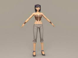 Pretty CG Girl 3d model preview