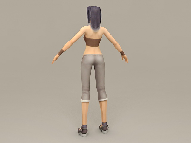 Pretty CG Girl 3d rendering