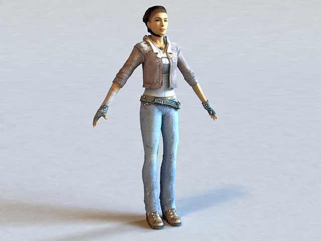 Alyx Vance Half-Life Character 3d rendering