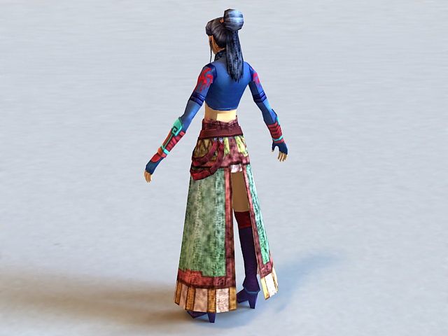Ancient Chinese Woman 3d rendering