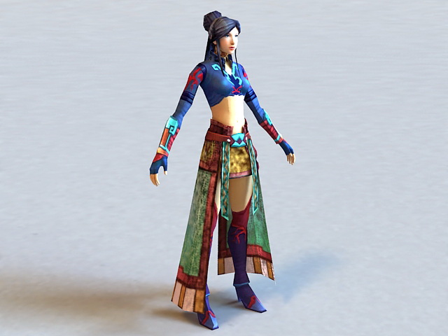 Ancient Chinese Woman 3d rendering