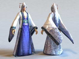 Ancient Chinese Scholar 3d model preview