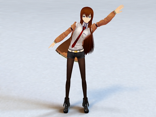 Animated Anime Dancing Girl Rigged 3d rendering