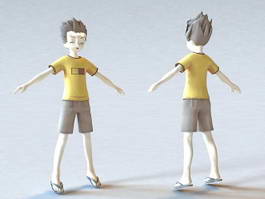 Cute Anime Boy Character 3d preview