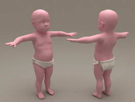 Cute Baby 3d model preview
