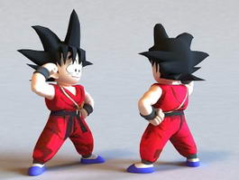 Dragon Ball Kid Goku 3d model preview