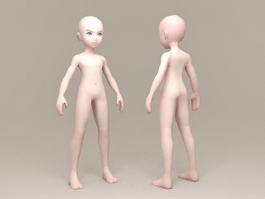Toddler Boy Nude 3d model preview