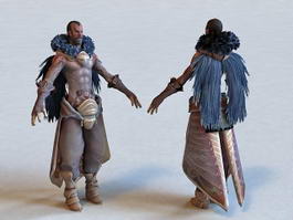 Male Barbarian Warrior 3d model preview