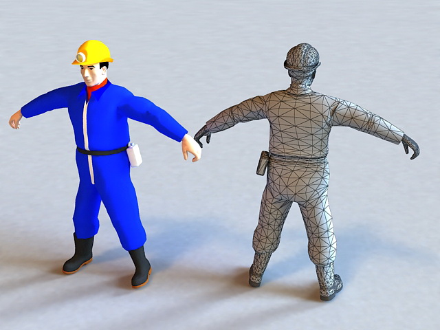 Modern Miner 3d rendering
