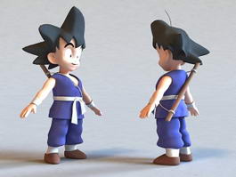 Dragon Ball GT Goku 3d model preview