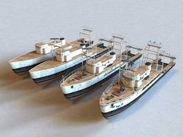 Fishing vessel 3d model preview