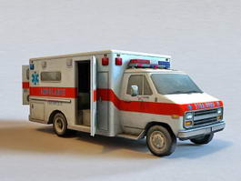 Hospital Ambulance 3d model preview