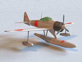A6M2-N Fighter-bomber 3d model preview