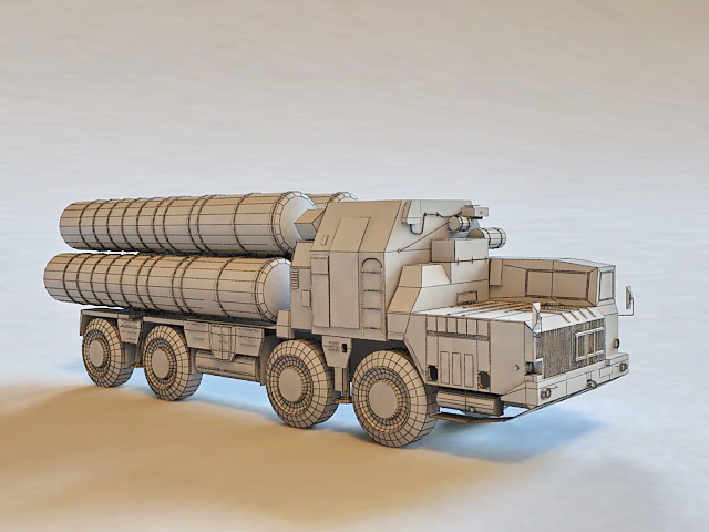 S-300 Missile System 3d rendering