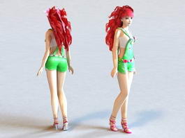 Hot Summer Girl 3d model preview