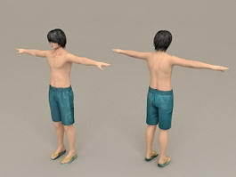 Beach Guy Rigged 3d model preview