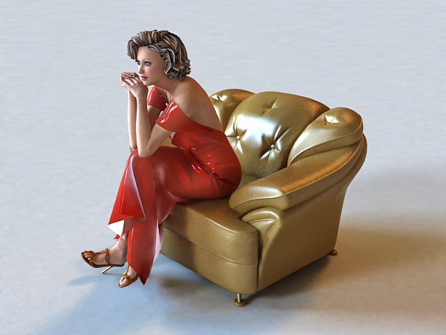 Sexy Lady 3d rendering