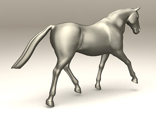 Outdoor Horse Statue 3d rendering