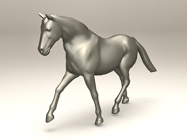 Outdoor Horse Statue 3d rendering