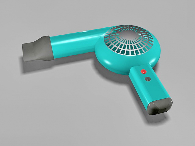 Electric Hair Dryer 3d rendering