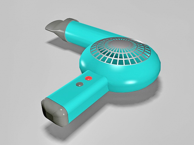 Electric Hair Dryer 3d rendering