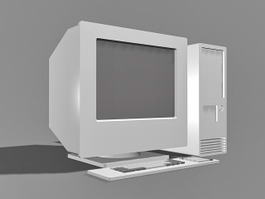 Old Desktop Computer 3d preview