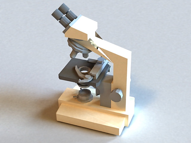 Compound Microscope 3d rendering