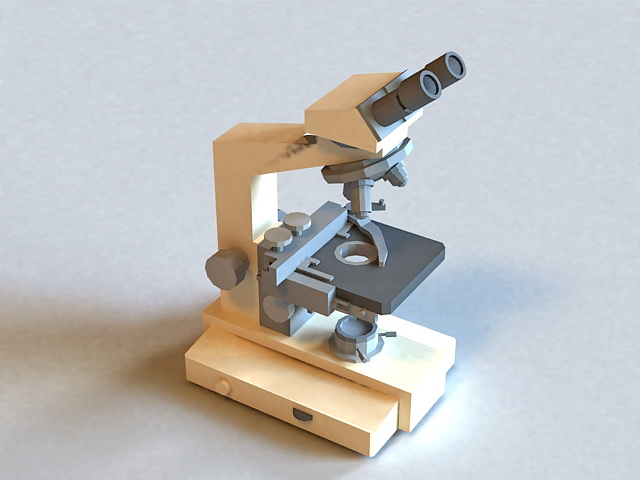 Compound Microscope 3d rendering
