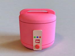 Pink Rice Cooker 3d model preview