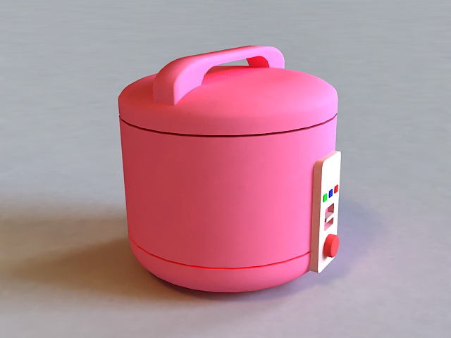 Pink Rice Cooker 3d rendering