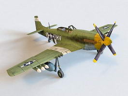 P-51 Mustang Fighter-bomber 3d preview