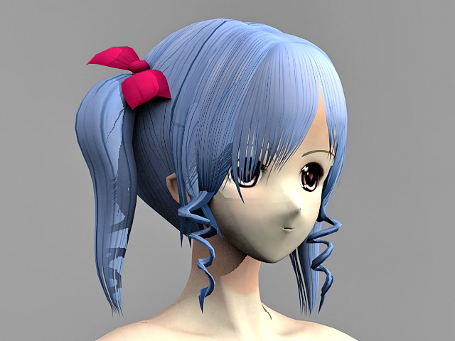 Anime Girl Nude 3d rendering