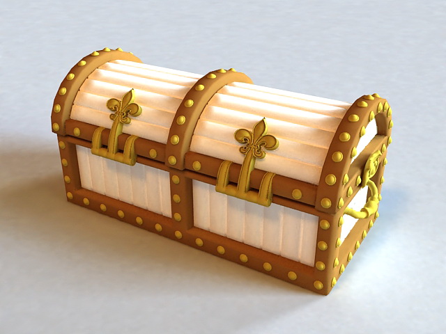 Trunk Treasure 3d rendering