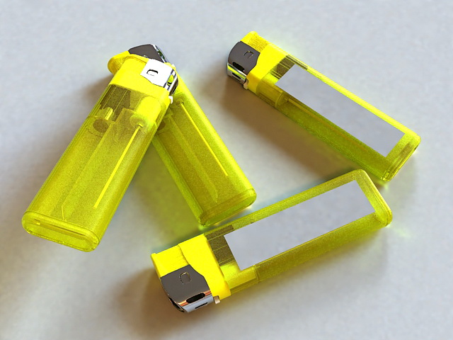 Disposable Lighter 3d rendering