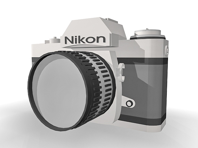 Nikon DSLR Camera 3d rendering