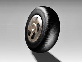 Car Tire and Wheel 3d preview